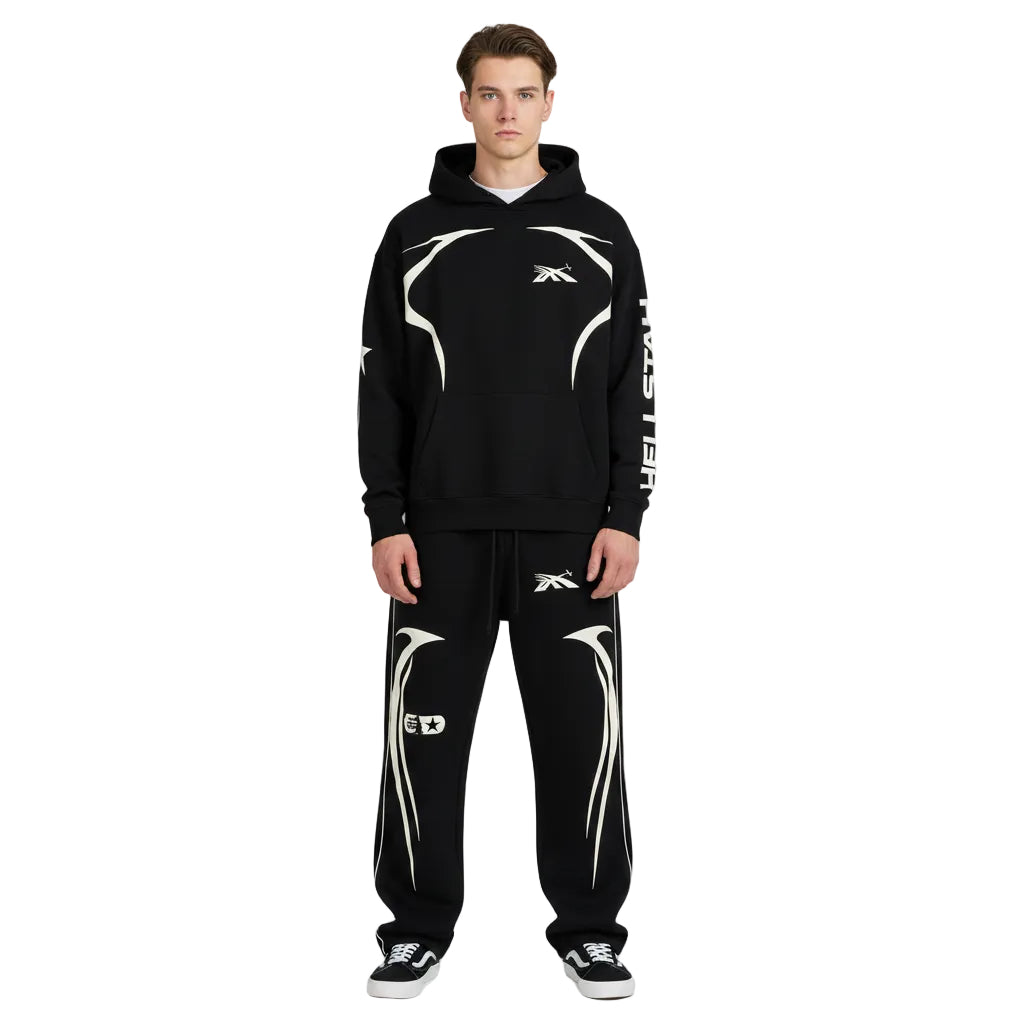 #026 Hellstar brand 2026 new style street fashion hoodies sets hiphop clothes outfit