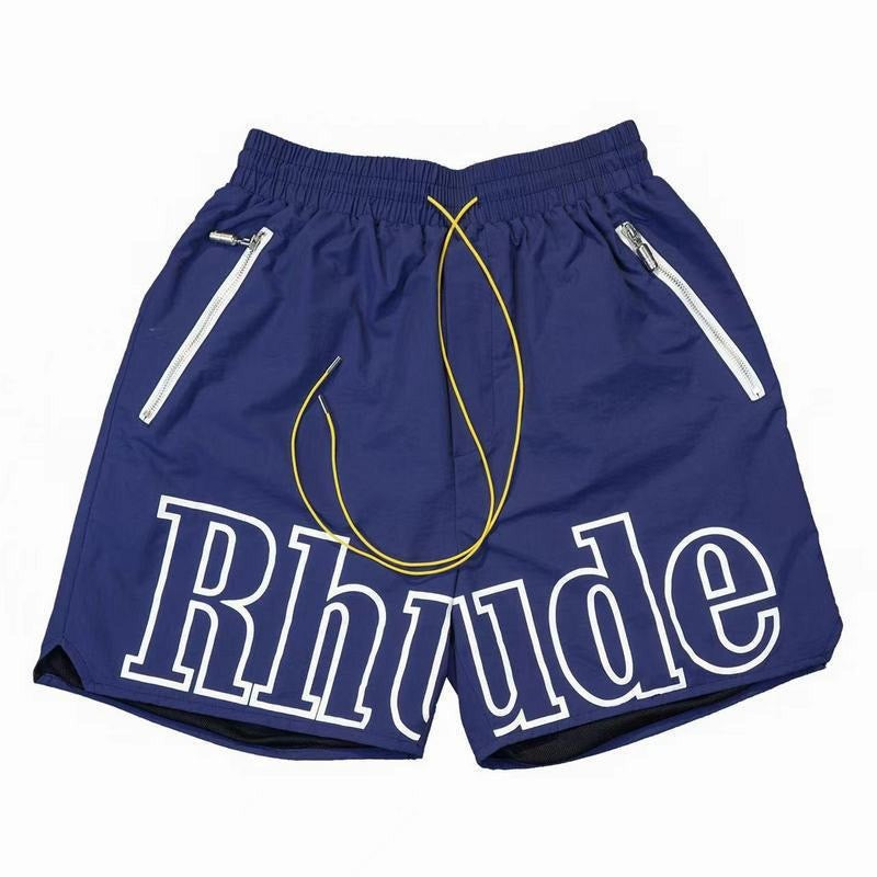 #030 RHUDE shorts 2026 popular beach sets school outfit