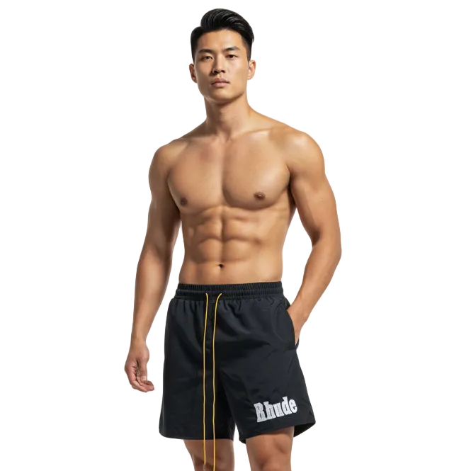 #035 RHUDE shorts 2026 popular beach sets school outfit