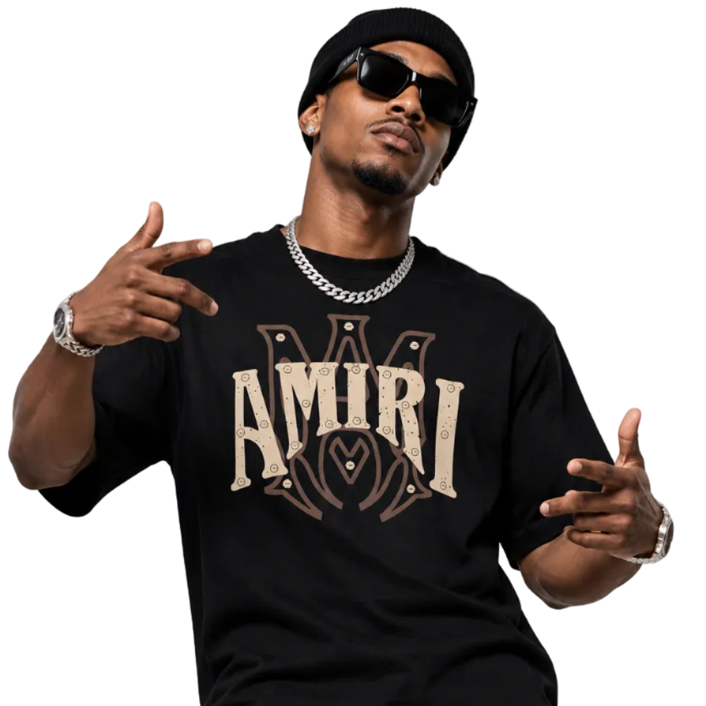 Amiri Graphic Flame Logo Hip Hop Streetwear T-Shirt