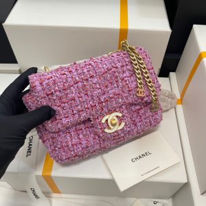 Chanel Tweed Enamel Quilted Mini
