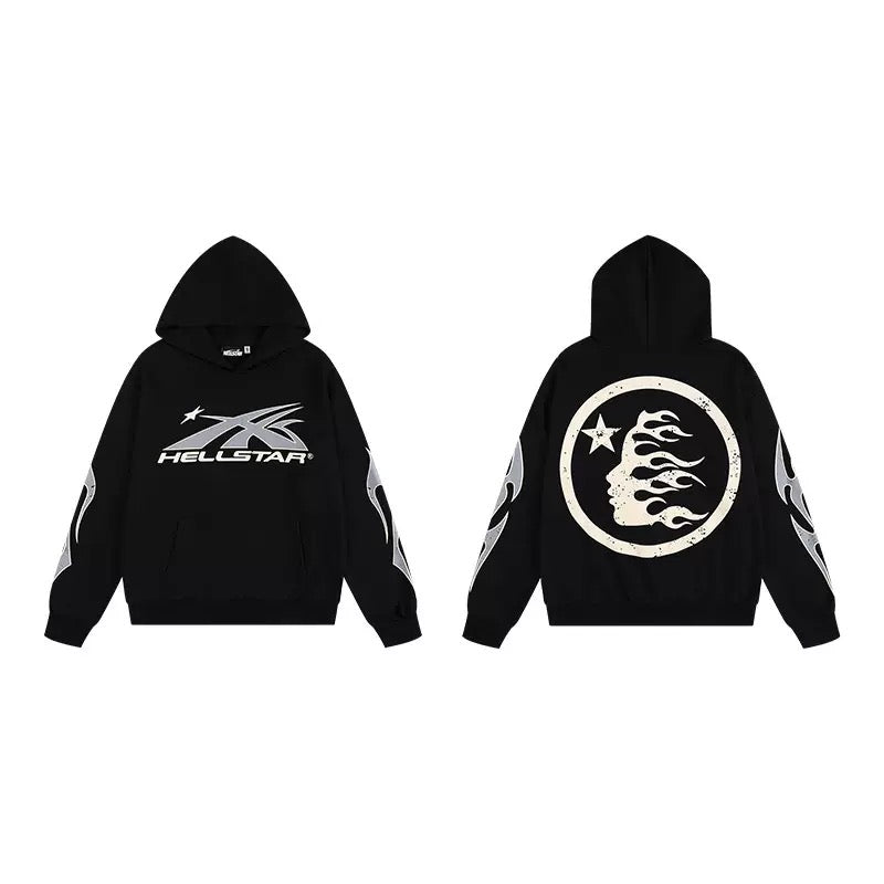 #027 Hellstar brand 2026 new style street fashion hoodies sets hiphop clothes outfit