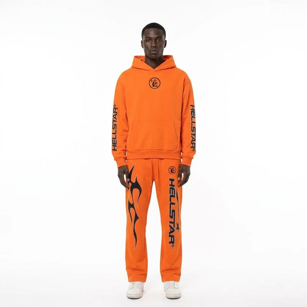 #028 Hellstar brand 2026 new style street fashion hoodies sets hiphop clothes outfit