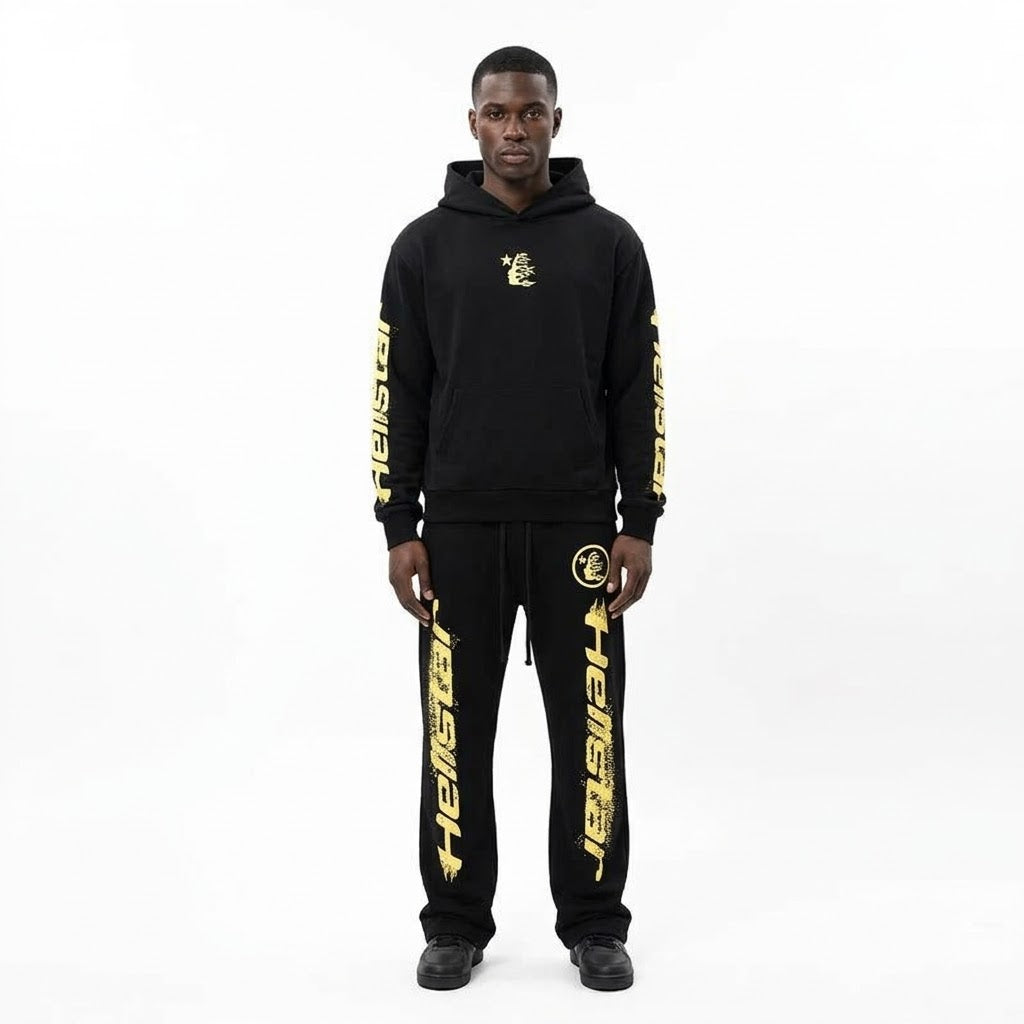 #029 Hellstar brand 2026 new style street fashion hoodies sets hiphop clothes outfit