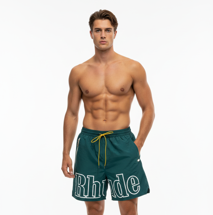 #030 RHUDE shorts 2026 popular beach sets school outfit