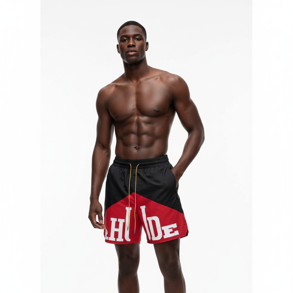 #031 RHUDE shorts 2026 popular beach sets school outfit