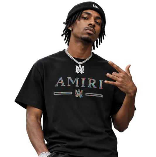 Amiri Graphic Flame Logo Hip Hop Streetwear T-Shirt