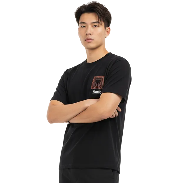 #053 RHUDE shirts 2026 popular fashion street sets school outfit