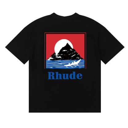 #043 RHUDE shirts 2026 popular fashion street sets school outfit