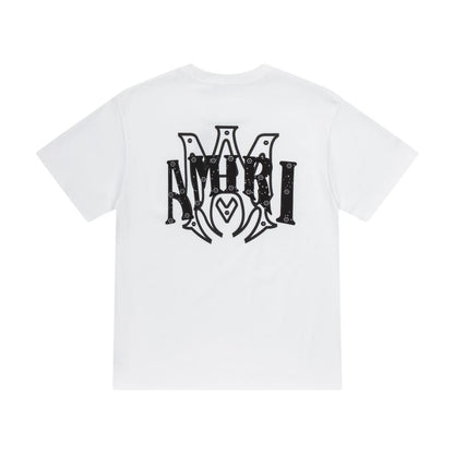 Amiri Graphic Flame Logo Hip Hop Streetwear T-Shirt