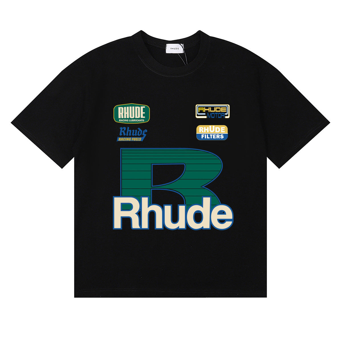 #046 RHUDE shirts 2026 popular fashion street sets school outfit