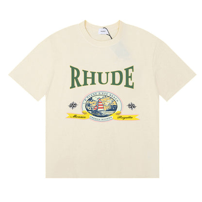 #062 RHUDE shirts 2026 popular fashion street sets school outfit