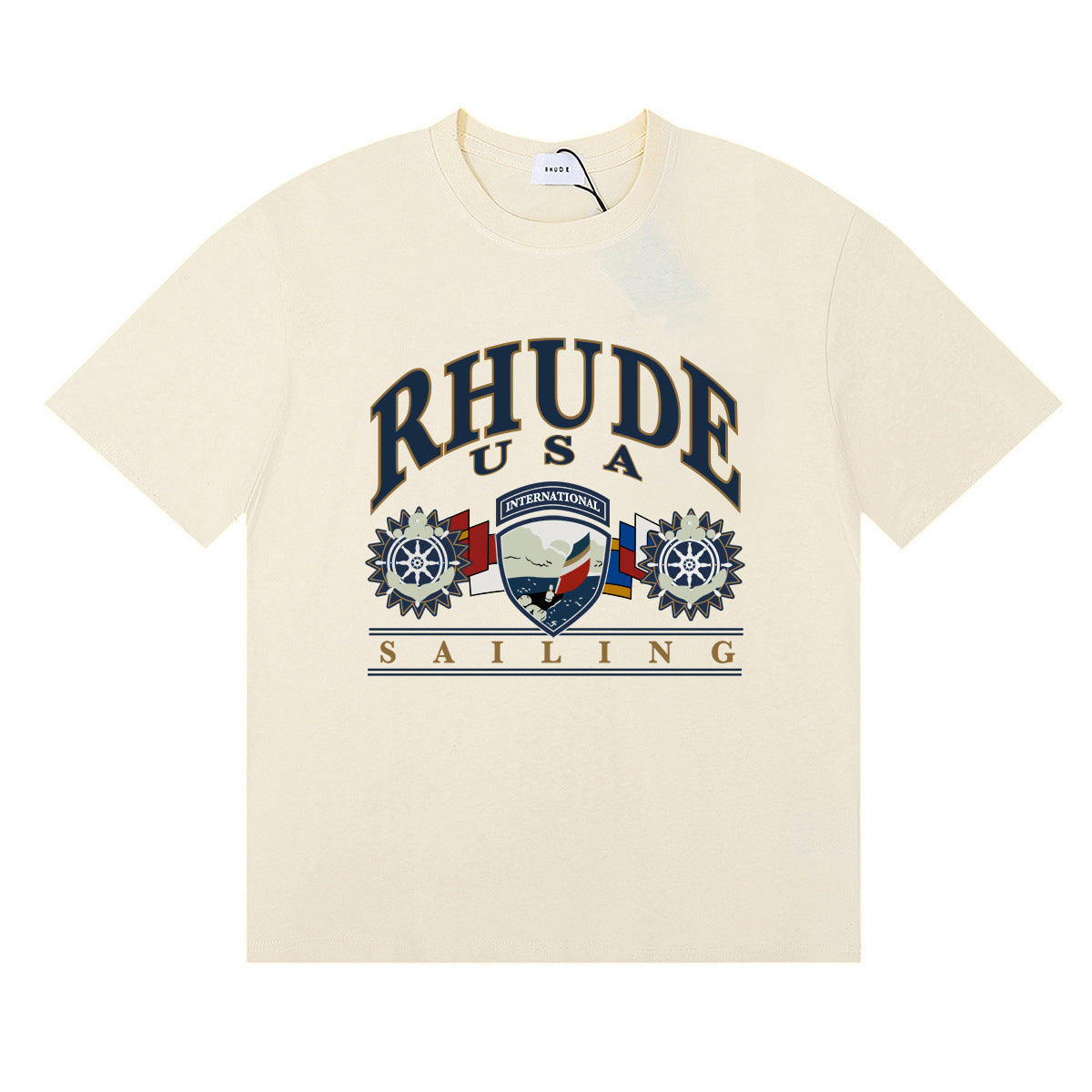 #044 RHUDE shirts 2026 popular fashion street sets school outfit