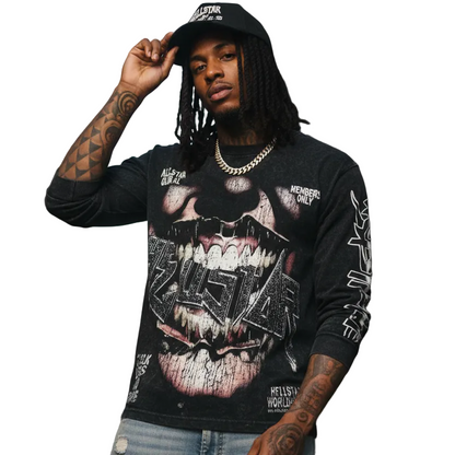 #000 Hellstar colorful street fashion men style hiphop music outfit