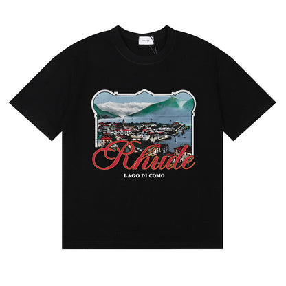 #061 RHUDE shirts 2026 popular fashion street sets school outfit