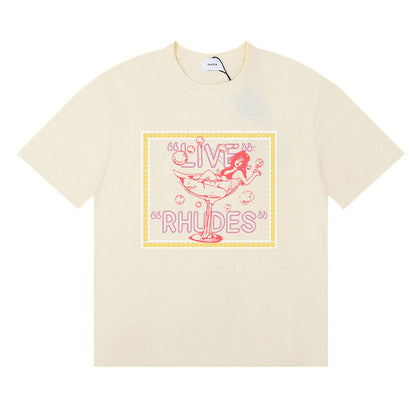 #048 RHUDE shirts 2026 popular fashion street sets school outfit