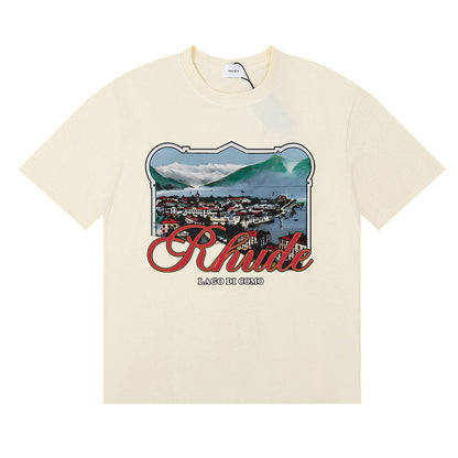 #061 RHUDE shirts 2026 popular fashion street sets school outfit