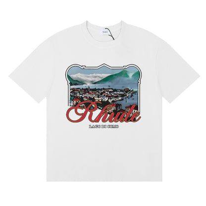 #061 RHUDE shirts 2026 popular fashion street sets school outfit