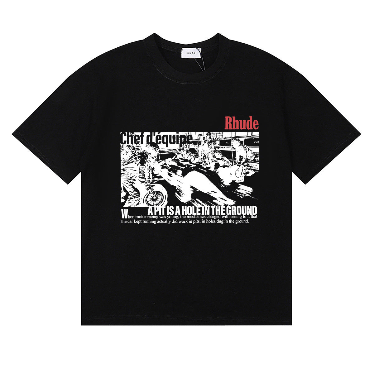 #060 RHUDE shirts 2026 popular fashion street sets school outfit