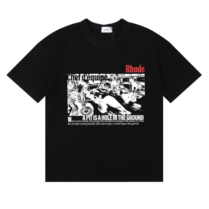 #060 RHUDE shirts 2026 popular fashion street sets school outfit