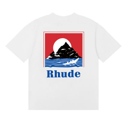 #043 RHUDE shirts 2026 popular fashion street sets school outfit