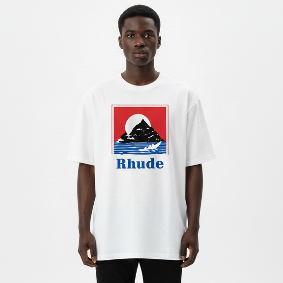 #043 RHUDE shirts 2026 popular fashion street sets school outfit