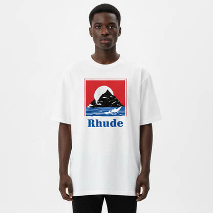 #043 RHUDE shirts 2026 popular fashion street sets school outfit