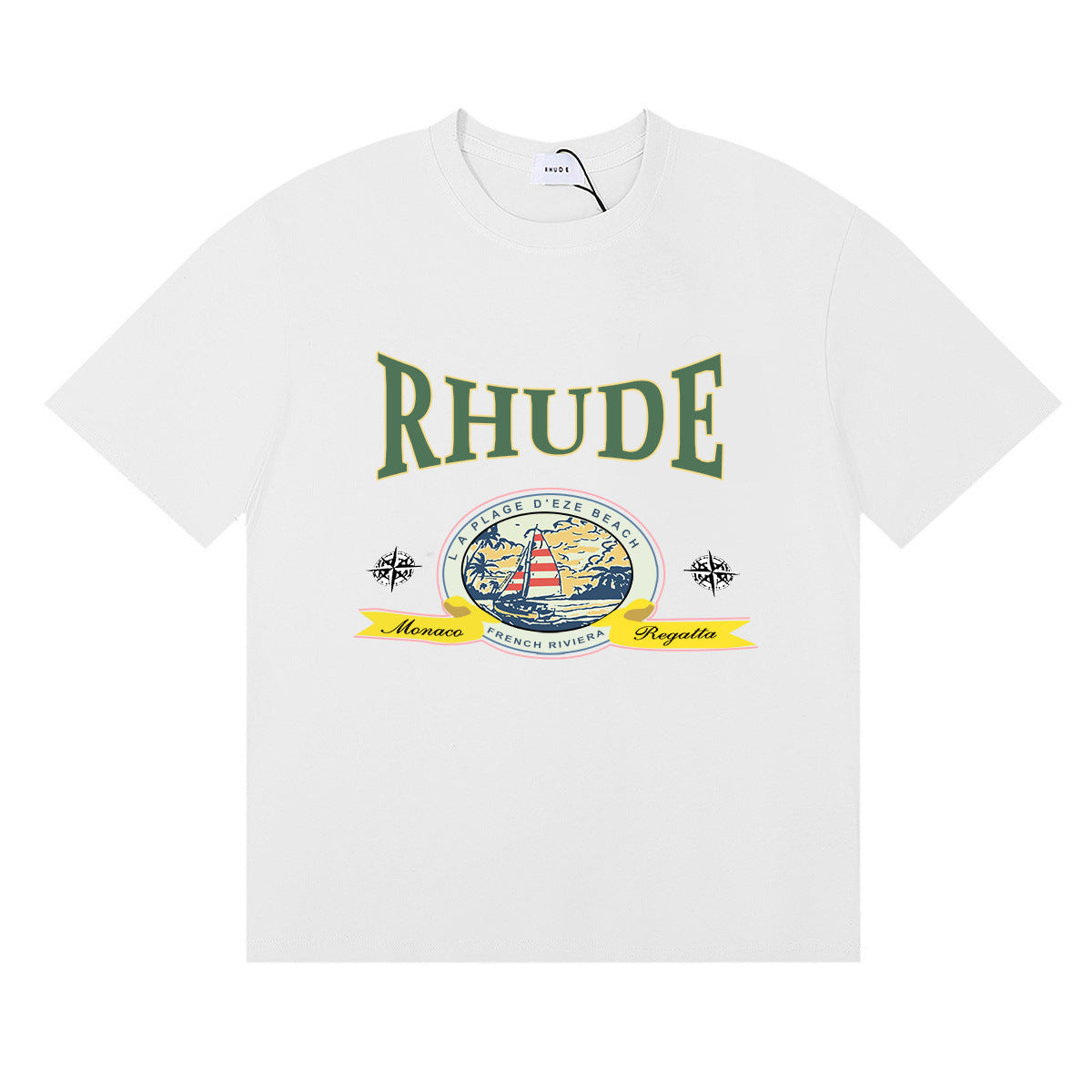 #062 RHUDE shirts 2026 popular fashion street sets school outfit