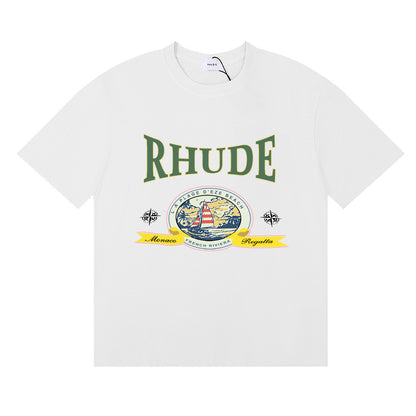#062 RHUDE shirts 2026 popular fashion street sets school outfit