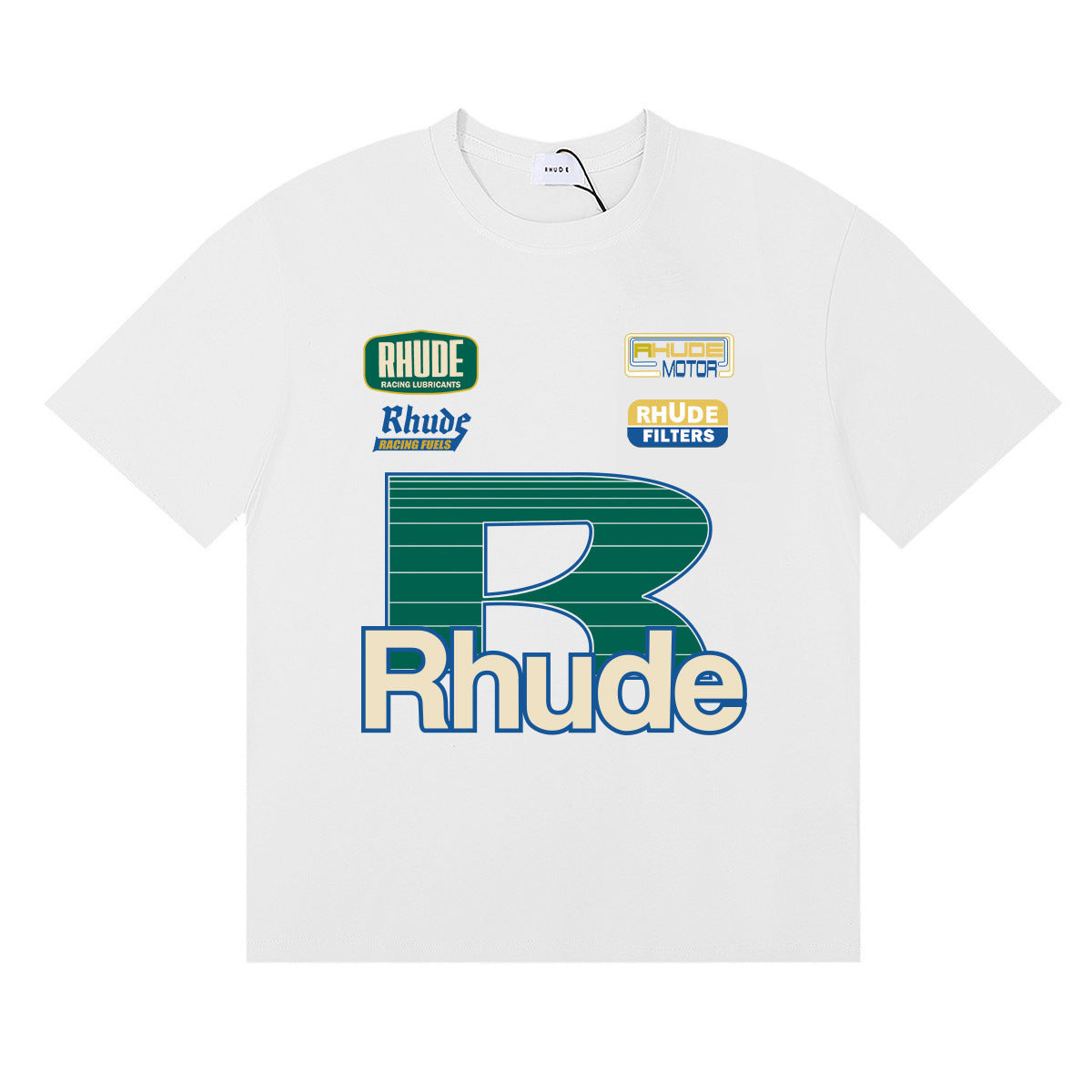 #046 RHUDE shirts 2026 popular fashion street sets school outfit