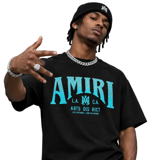 Amiri Graphic Flame Logo Hip Hop Streetwear T-Shirt