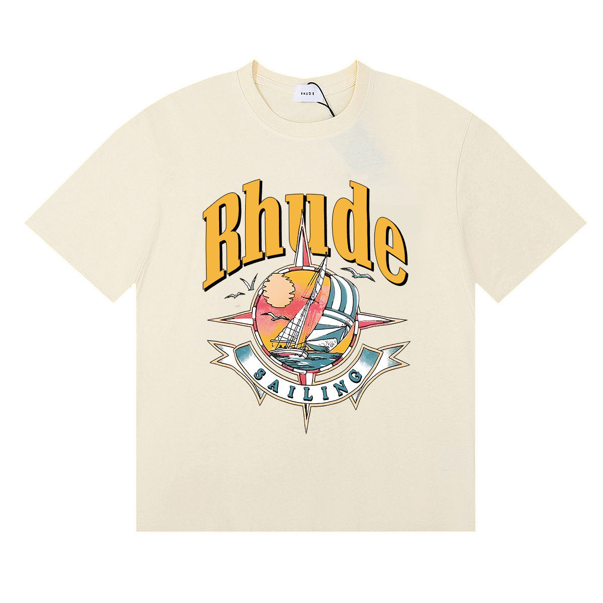 #058 RHUDE shirts 2026 popular fashion street sets school outfit