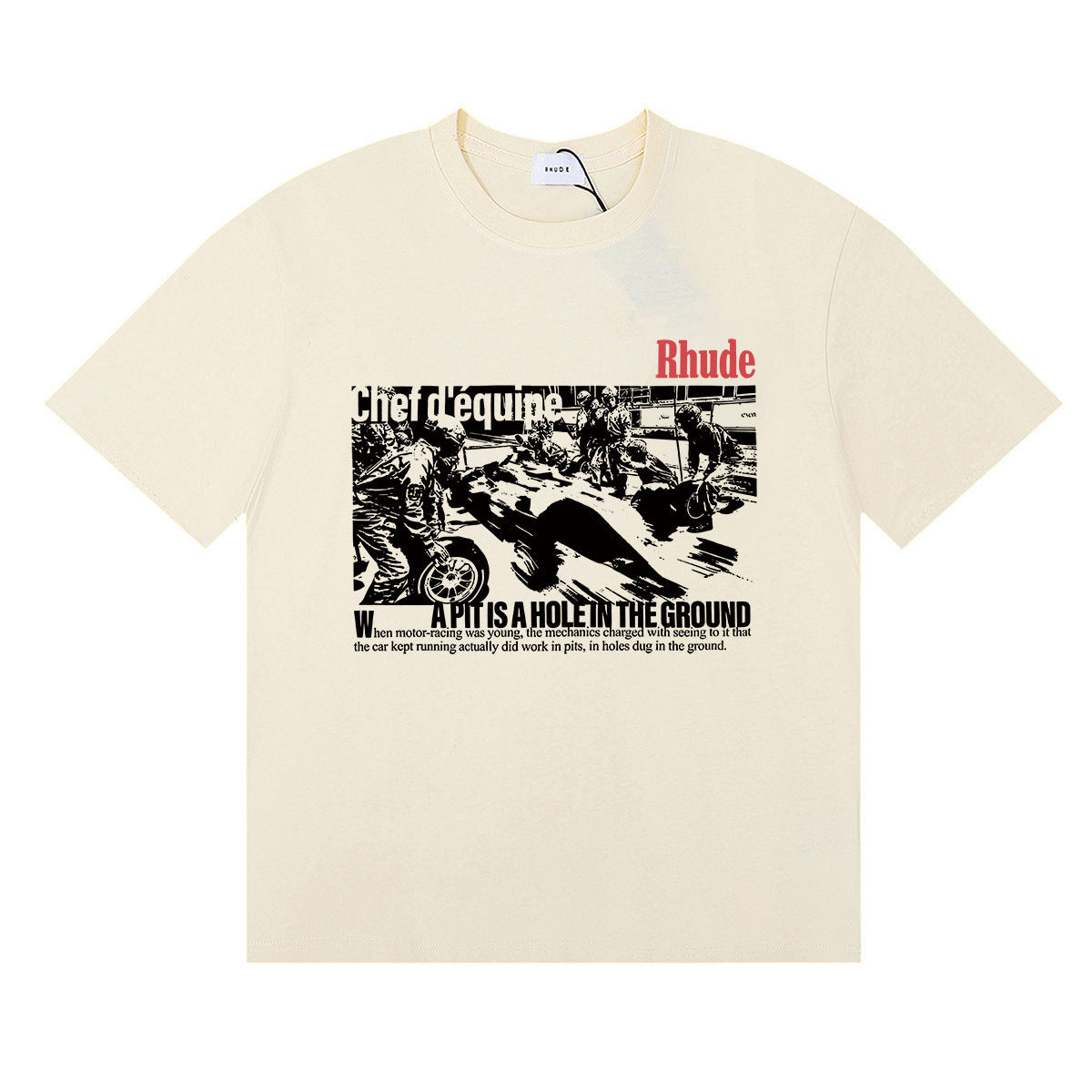 #060 RHUDE shirts 2026 popular fashion street sets school outfit
