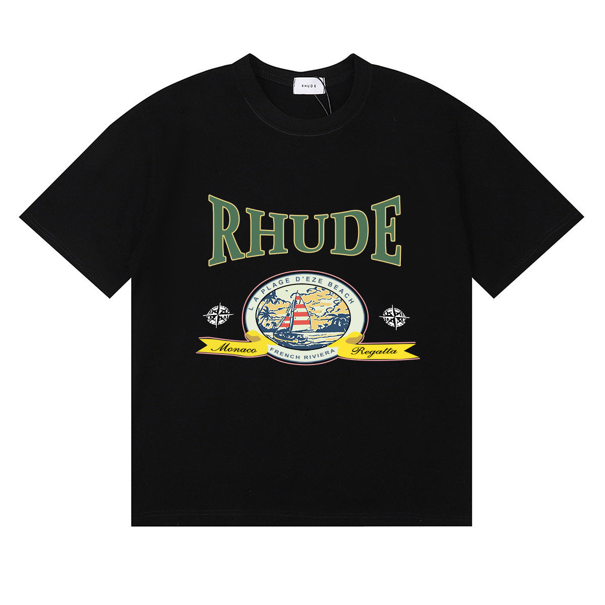 #062 RHUDE shirts 2026 popular fashion street sets school outfit
