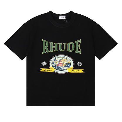 #062 RHUDE shirts 2026 popular fashion street sets school outfit