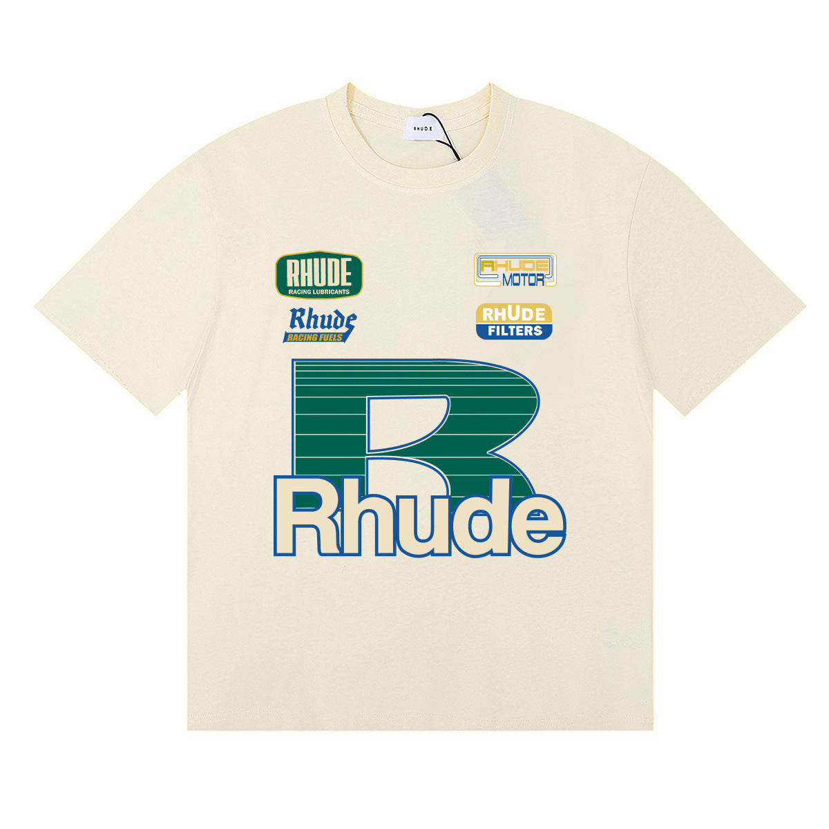 #046 RHUDE shirts 2026 popular fashion street sets school outfit