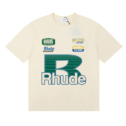 #046 RHUDE shirts 2026 popular fashion street sets school outfit