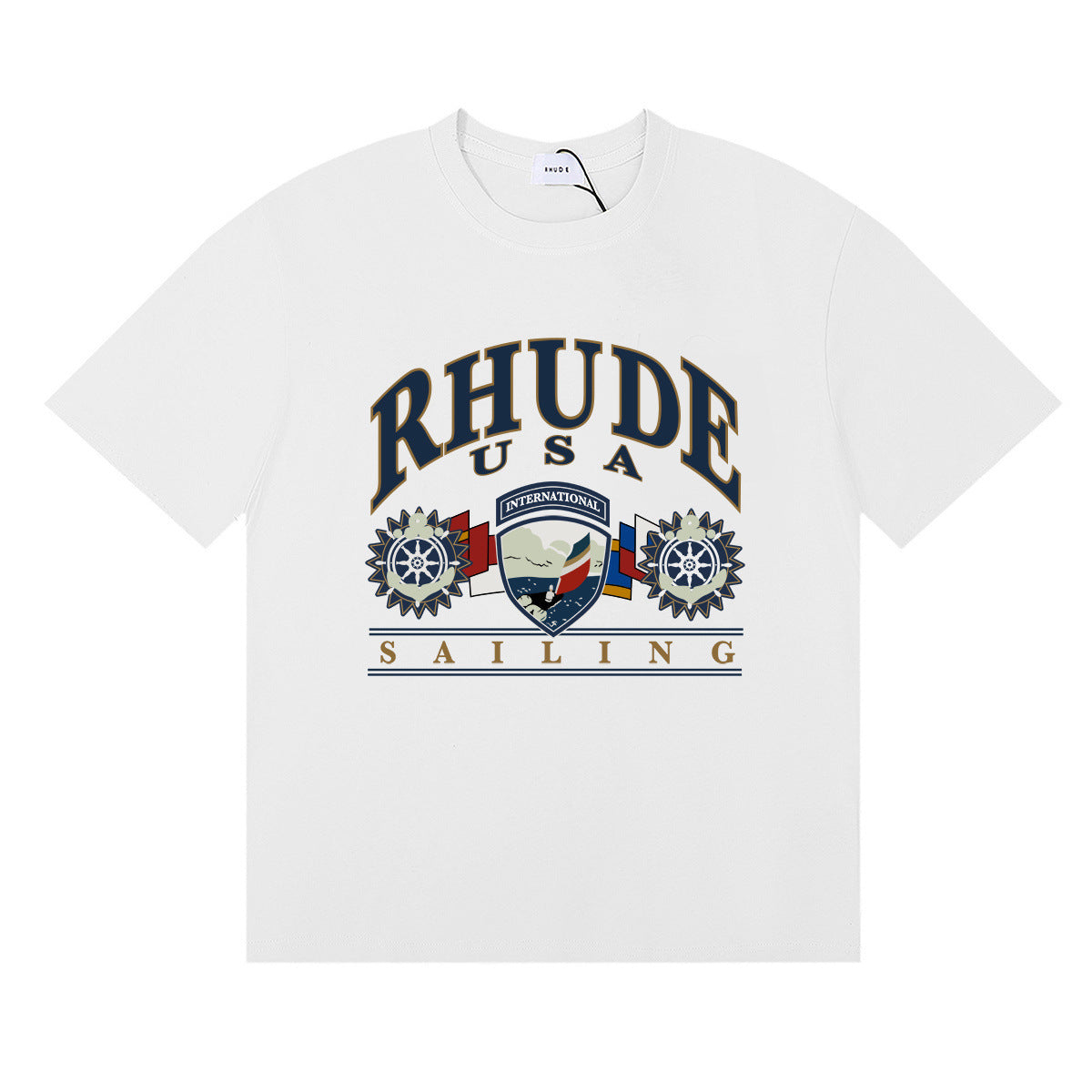#044 RHUDE shirts 2026 popular fashion street sets school outfit