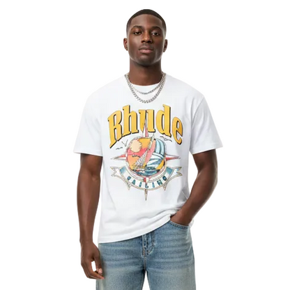 #058 RHUDE shirts 2026 popular fashion street sets school outfit