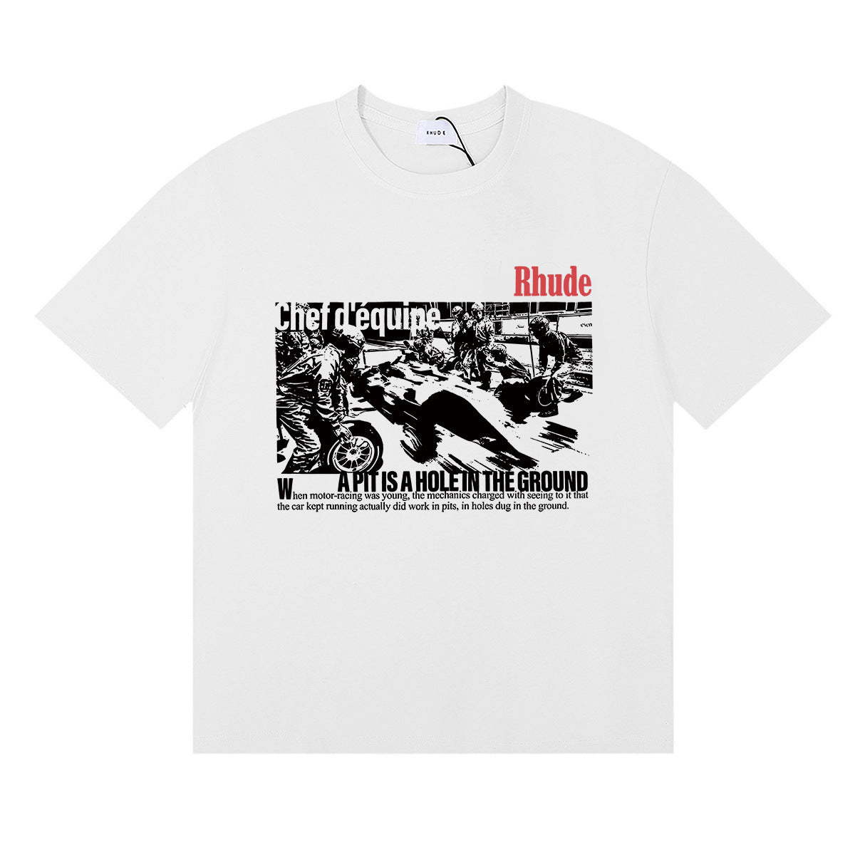 #060 RHUDE shirts 2026 popular fashion street sets school outfit
