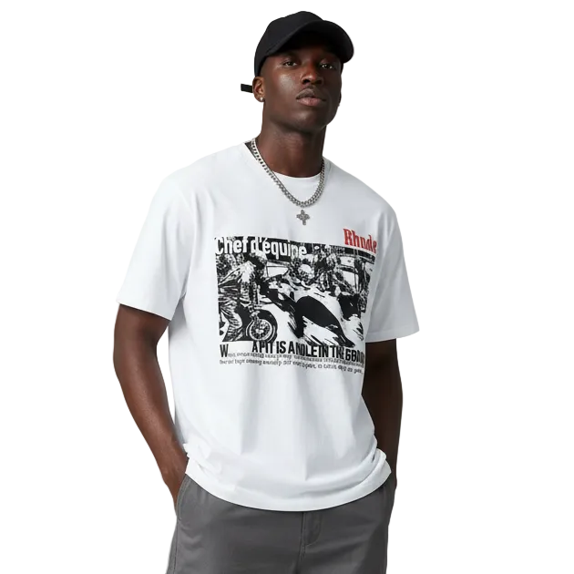 #060 RHUDE shirts 2026 popular fashion street sets school outfit
